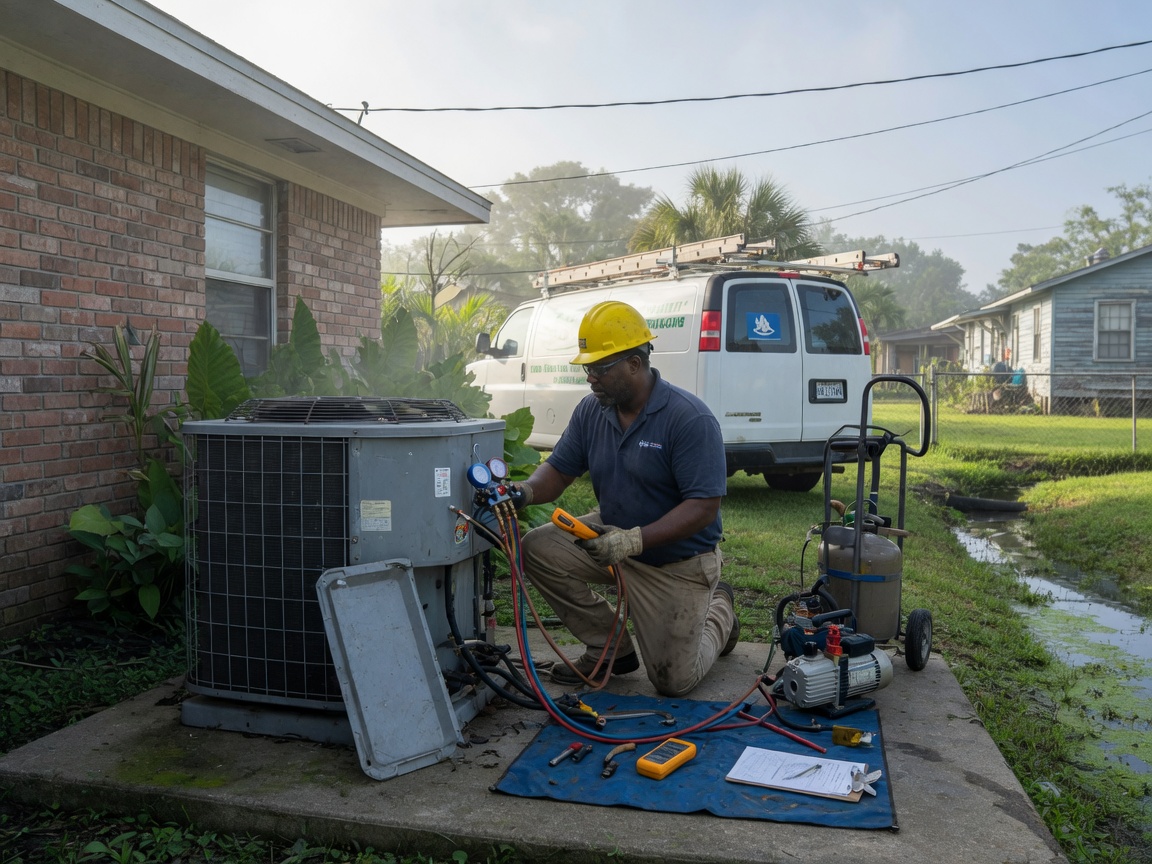 hvac work by AM Refrigeration in Lake Charles, LA